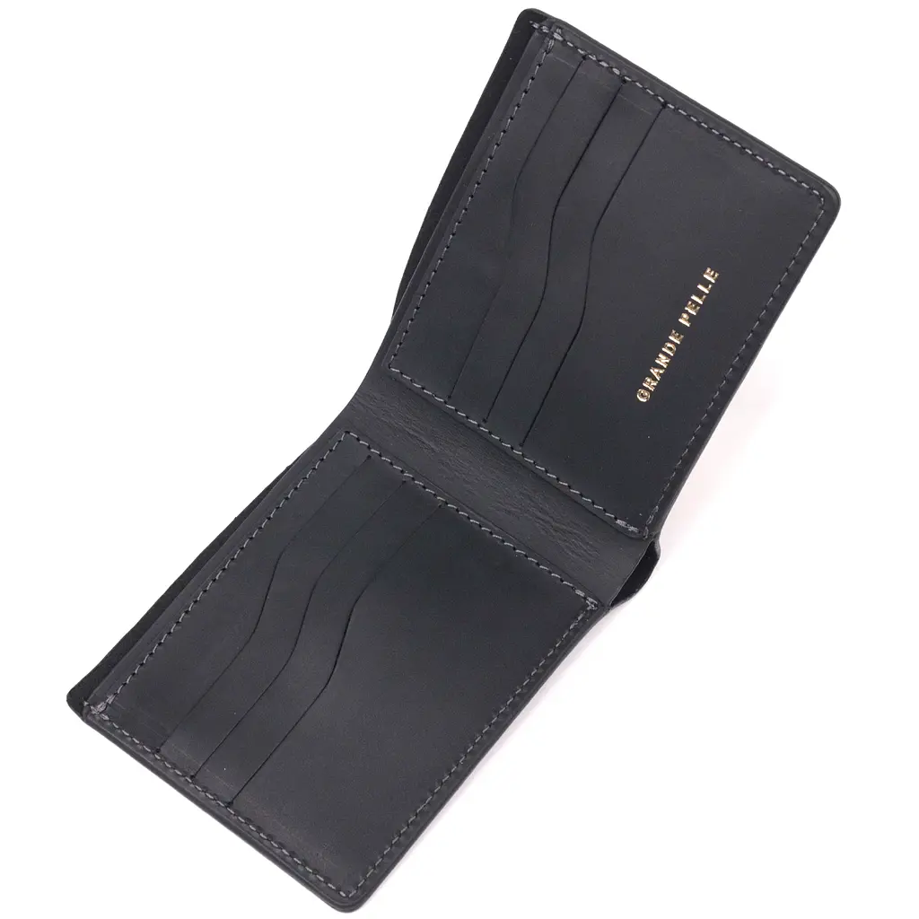 Мужской кожаный кошелек Grande Pelle 11.5х9х1 см acs0024005 - фото 3