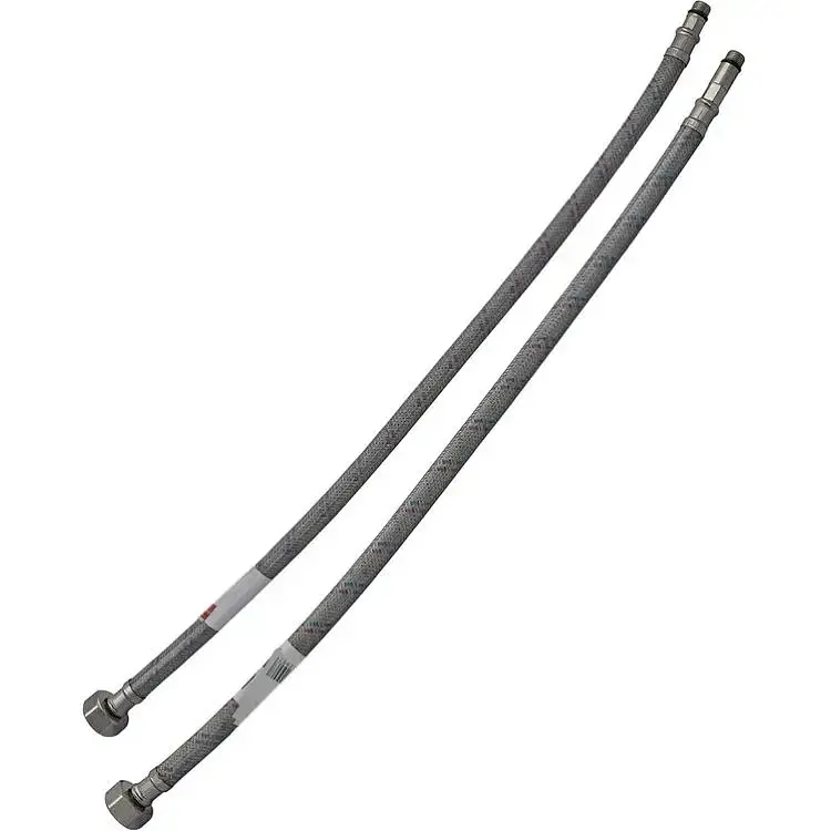Шланг для змішувача Zerix гайка 1/2'' - Штуцер M10 (40 см) 2 шт (силик. оболонка) ZX3028