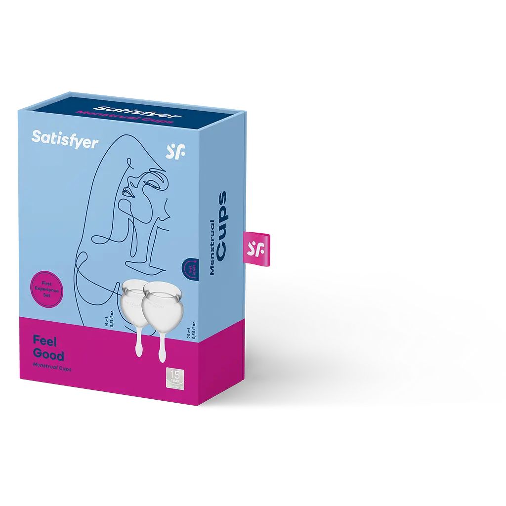 Менструальные чаши Satisfyer Feel Good 2 шт. прозрачные - фото 2