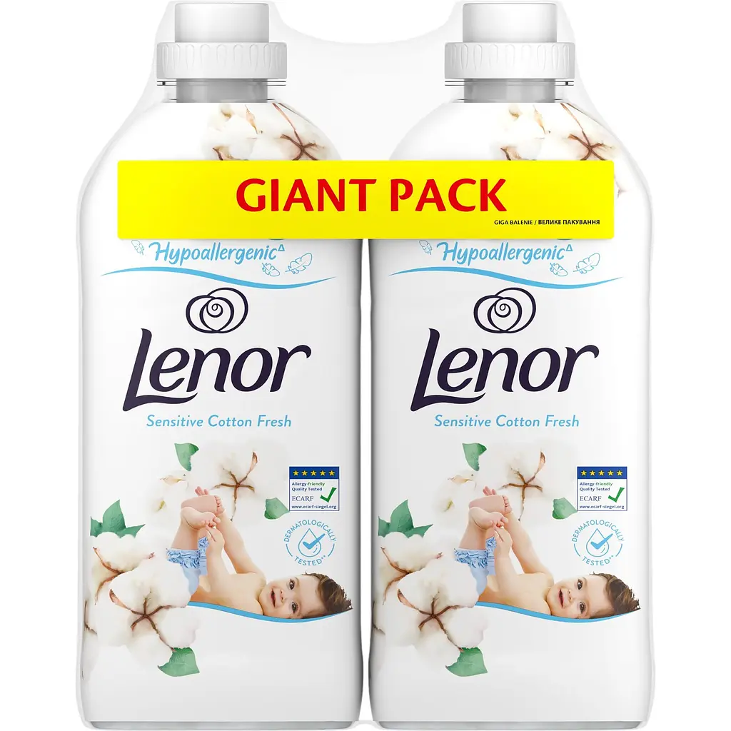 Кондиционер для белья Lenor Свежесть хлопка 2x1200 мл - фото 2
