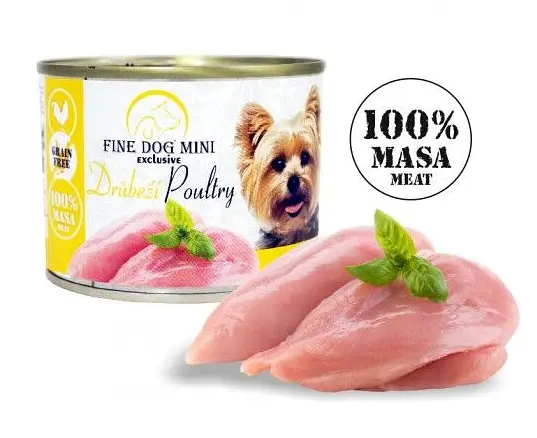 Вологий корм для собак Fine Dog Mini Poultry з птицею 200 г 338