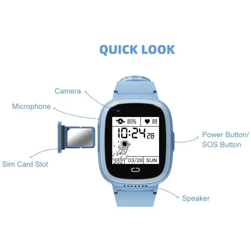 Дитячий смарт-годинник Kids SM LT30 GPS+IP65 Blue - фото 4