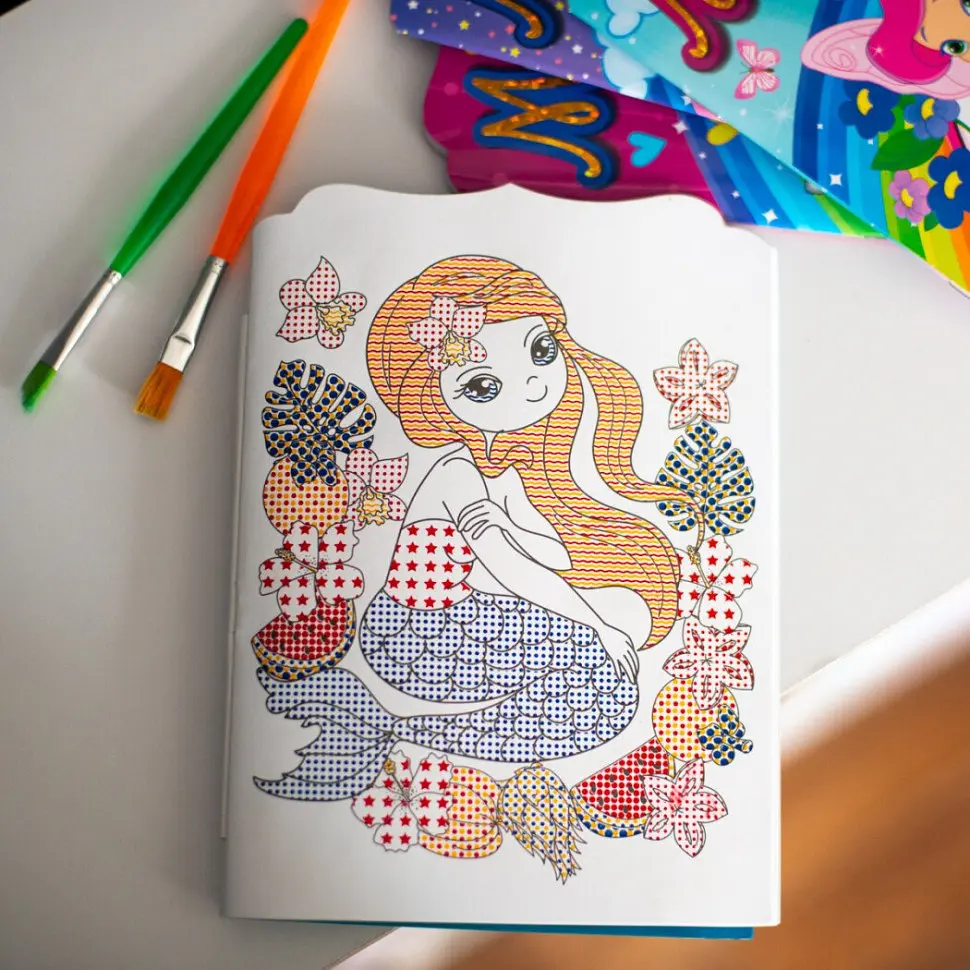 Водная раскраска "Русалки" Ранок 10171027, 8 страниц, 19 наклеек - фото 7