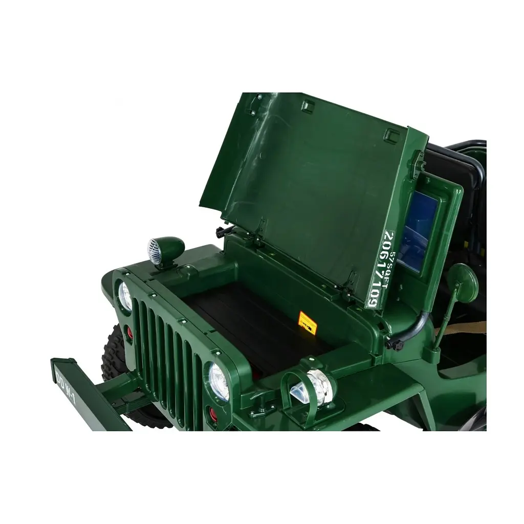 Електроавтомобіль військовий Ramiz Retro Strong MP3 LED 24 В, бежевий (PA.JH-101.24V.BEZ) - фото 15