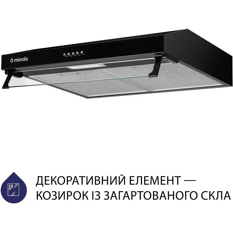 Вытяжка плоская Minola HPL 517 BL - фото 3