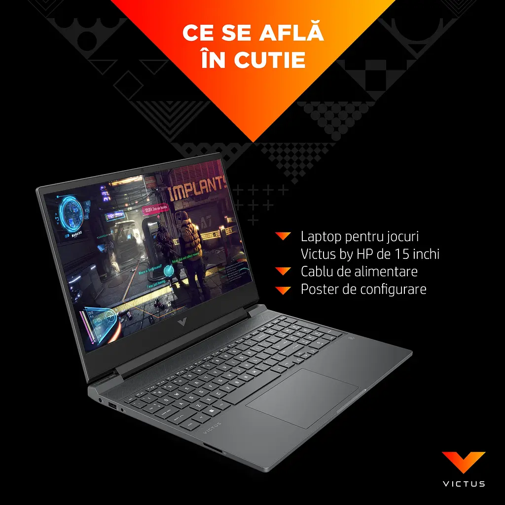 Ноутбук Игровой HP Victus 15-fb0016nq с процессором AMD Ryzen™ 5 5600H pana la 4.2 GHz, 15.6'', Full HD, IPS, 8GB DDR4, 512GB SSD, NVIDIA® GeForce RTX 3050 Ti - фото 10