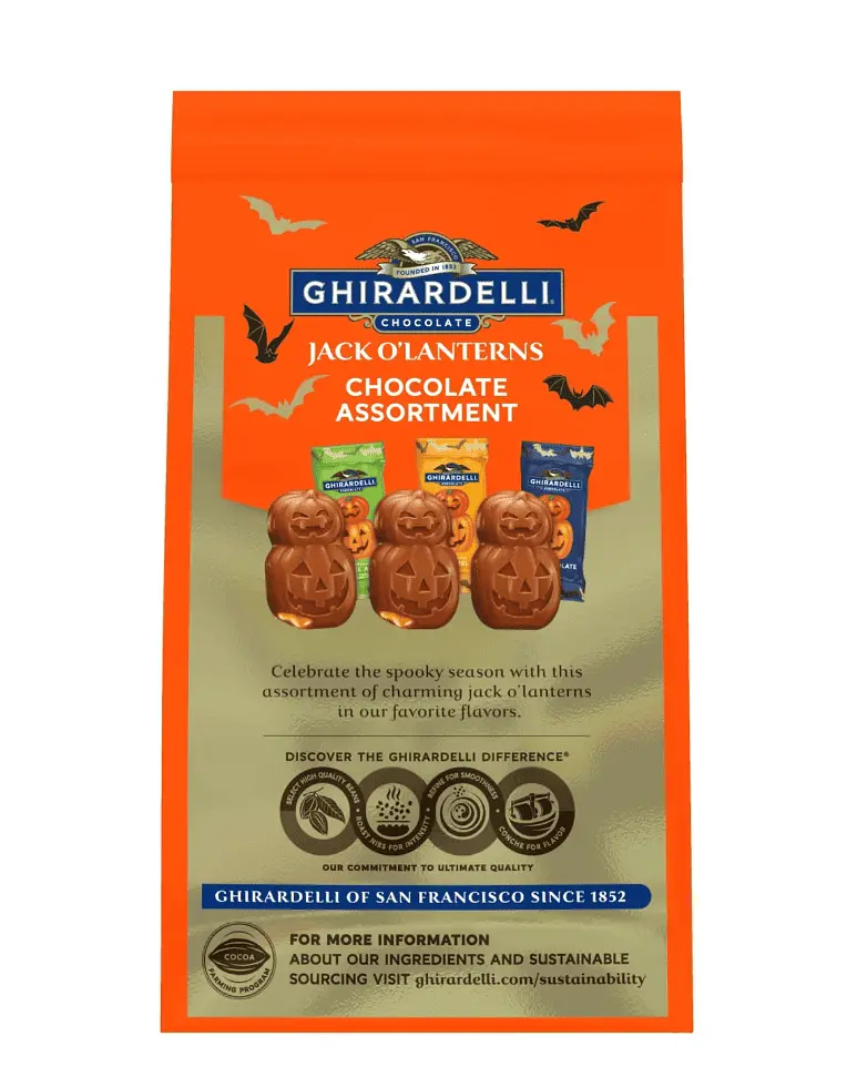 Шоколадні цукерки Ghirardelli Jack O' Lanterns Chocolate Assortment 118г - фото 3