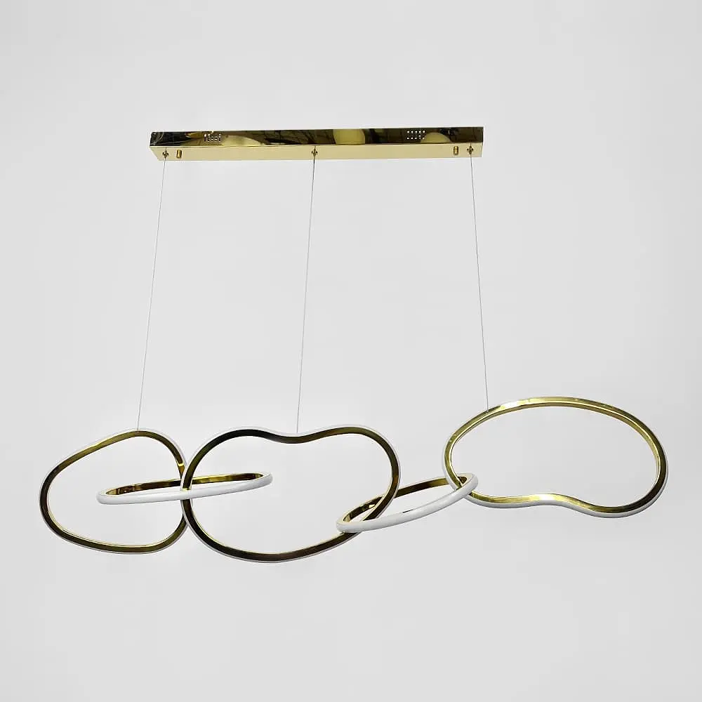 Эффектная удлиненная латунная люстра в корпусе 120х30 см Ст. AA242/5 Titanium | Line F - фото 7