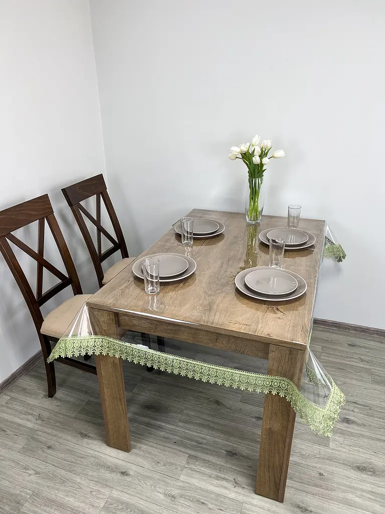 Силіконова скатертина з оливковим мереживом Арфа 7 см 340х150 см - фото 8