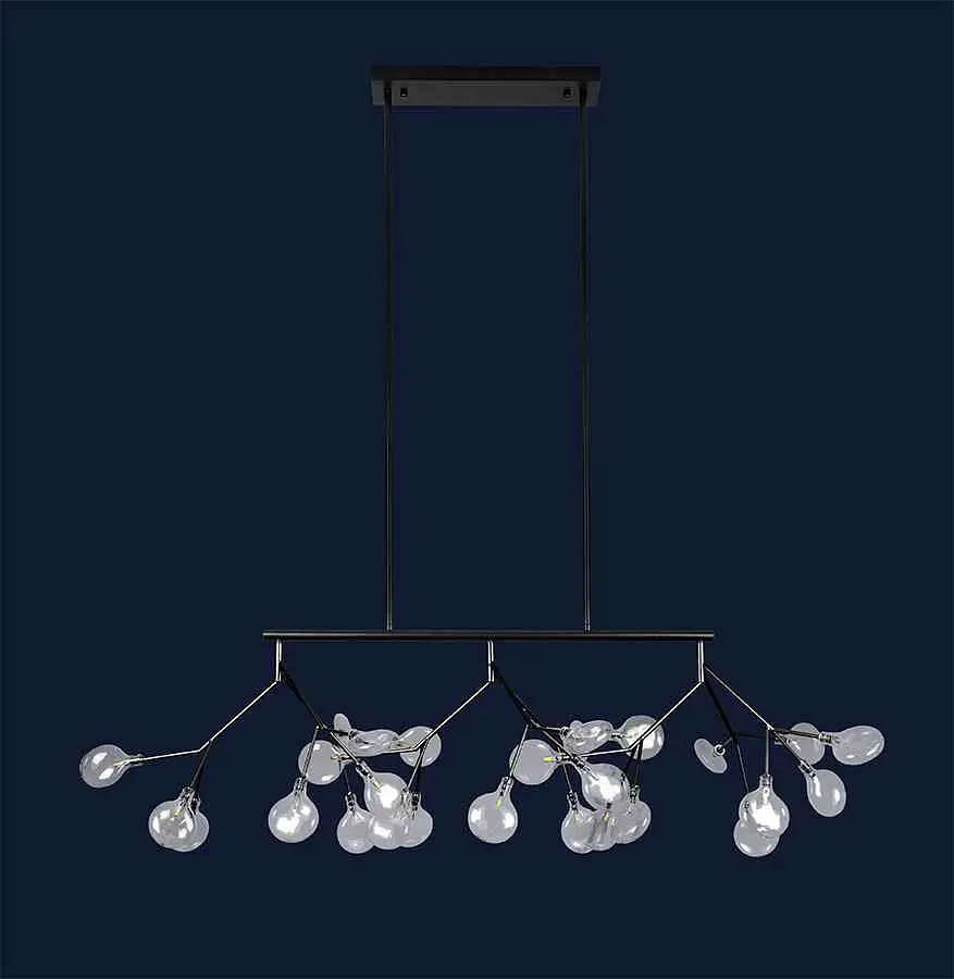 Люстра LED PETALS Levistella 918LP264-27 BK+CL - фото 2