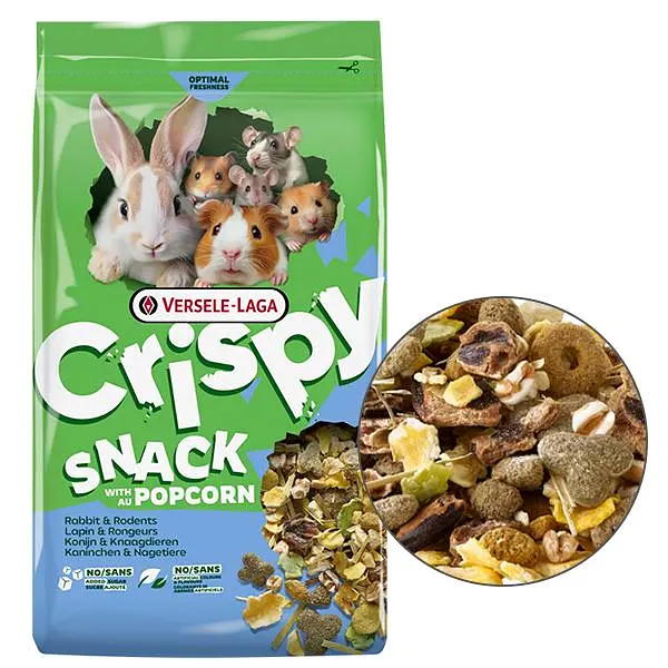 Додатковий корм Versele-Laga Crispy Snack Popcorn Верселе-лага Снек Попкорн ласощі для гризунів 550 г