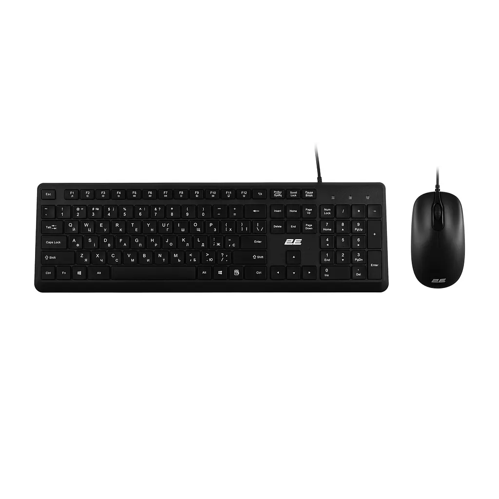 Комплект клавіатура та миша 2E MK-405 Black USB-A, EN/UK