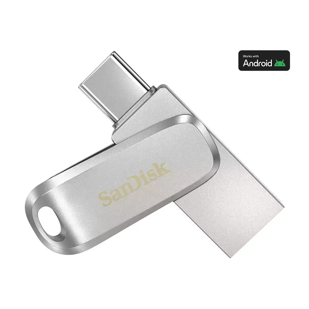 SanDisk Накопичувач 512GB USB 3.1 Type-A + Type-C Dual Drive Luxe Срібний - фото 10