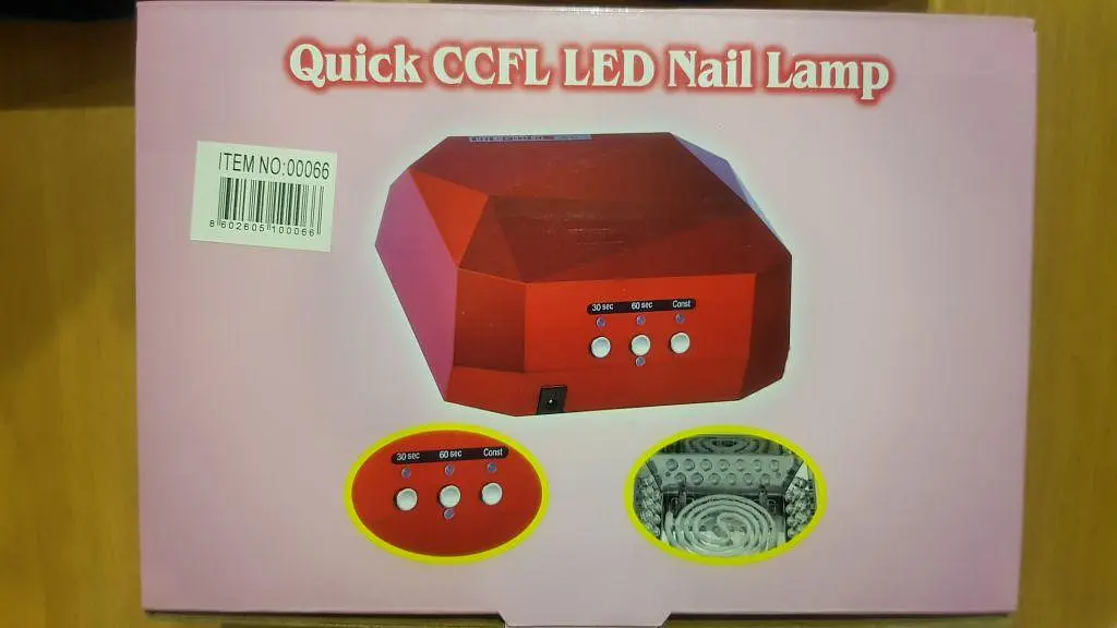 LED Лампа для нігтів манікюру Сушилка гібридна УФ LED+CCFL 36W UKC червона - фото 10