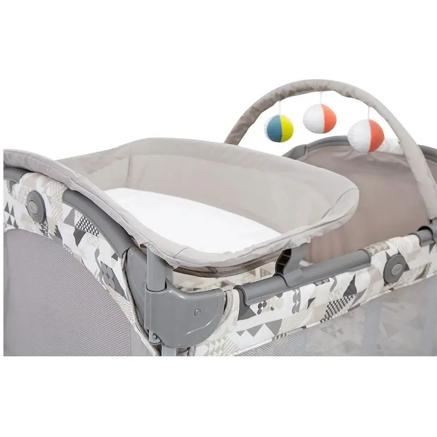 Манеж-ліжечко Graco Contour Electra Patchwork, сірий - фото 7