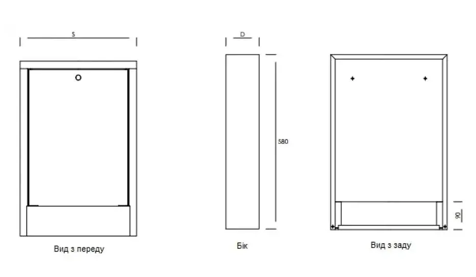 Шафа колекторна зовнішня Gorgiel SGN-5 1015х580х110 мм 30412 - фото 3