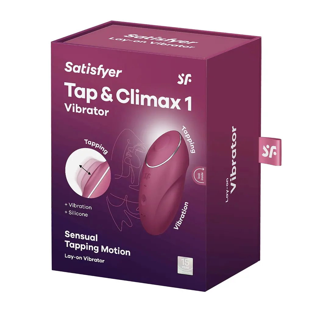 Вібростимулятор-пульсатор Satisfyer Tap & Climax 1 Red, ефект постукування пальцем Satisfyer SX0566 99301 - фото 2