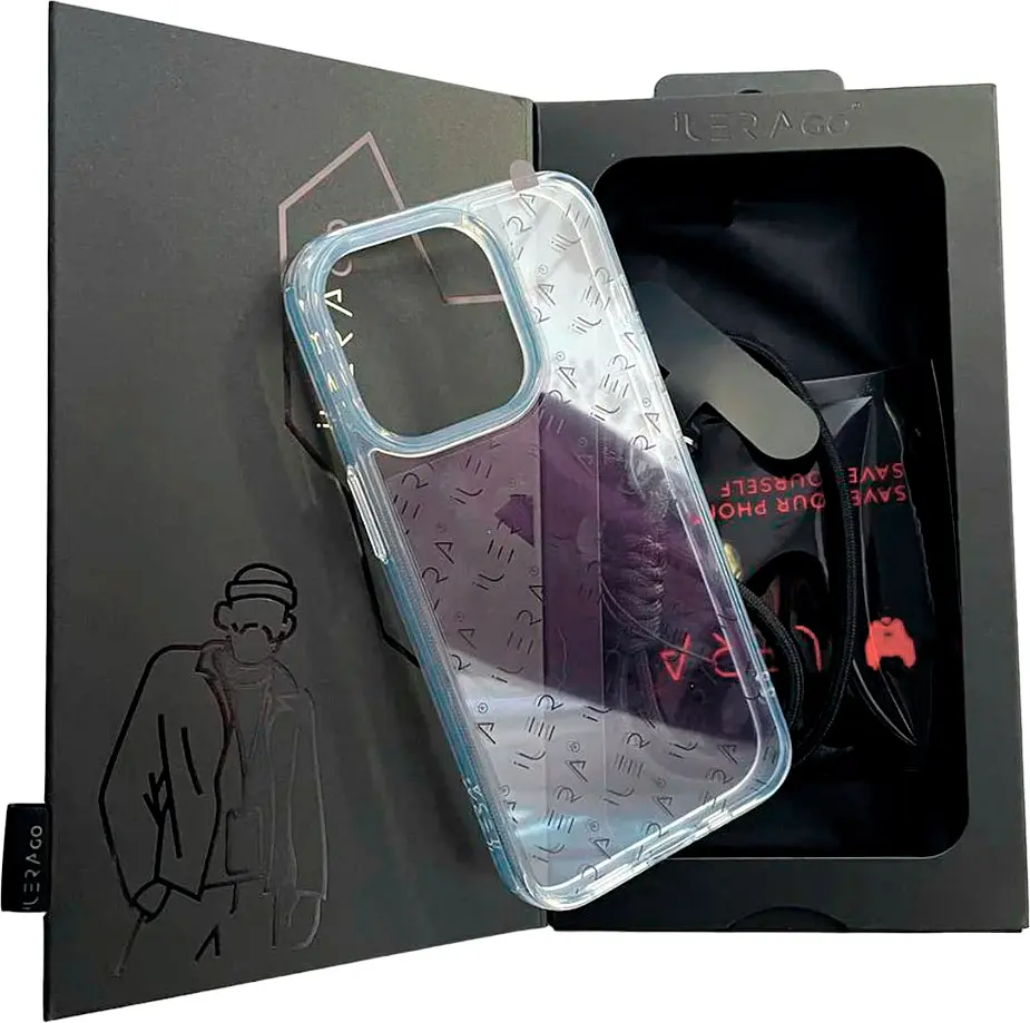 Чохол iLera Go Ice Case для Apple iPhone 14 Pro + Glass with Hand Stripe [84467] - фото 3