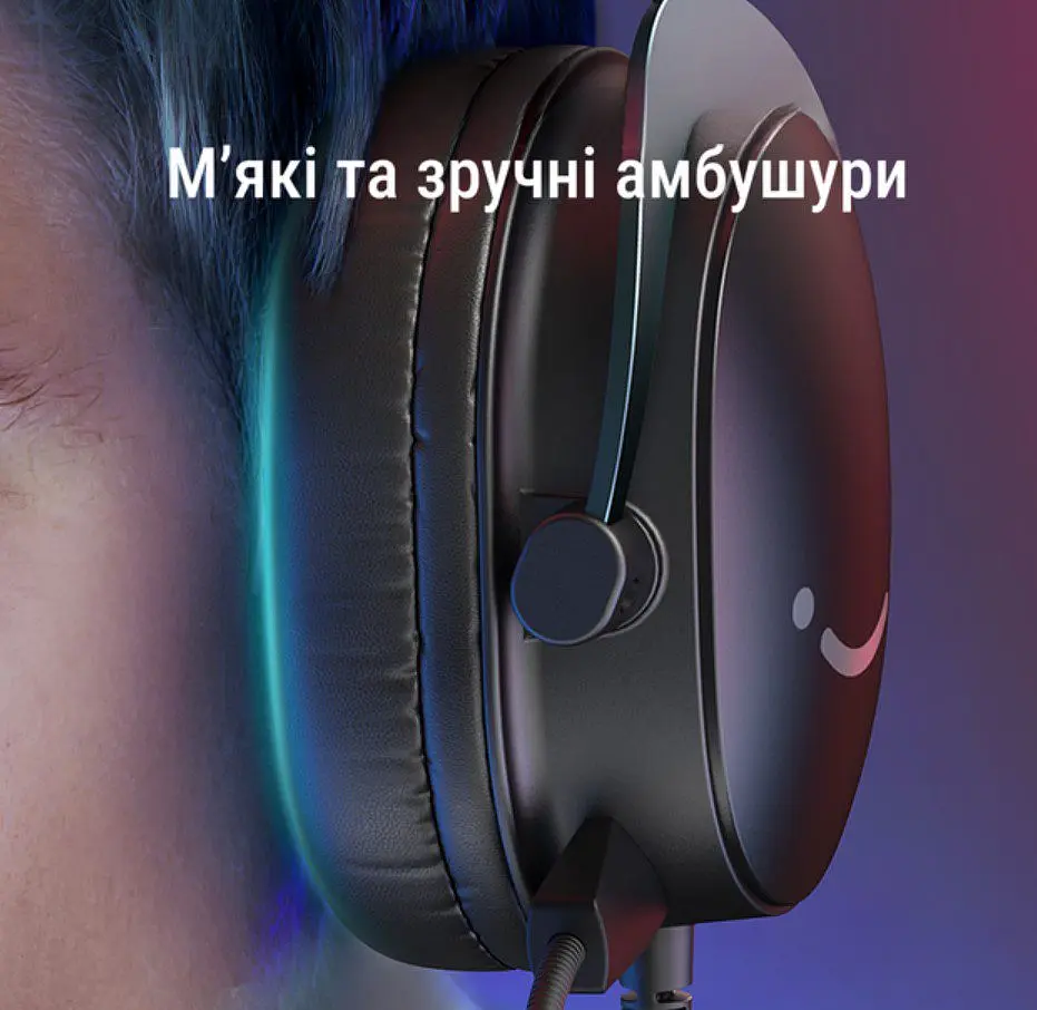 Ігрові навушники з мікрофоном Fifine H-9B USB 7.1 Black - фото 11