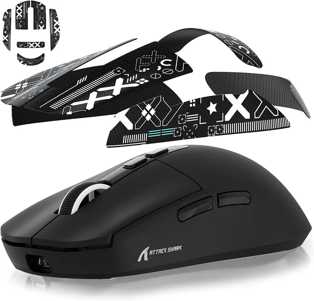 Миша ігрова бездротова із док станцією Attack Shark X6 чорна - фото 2