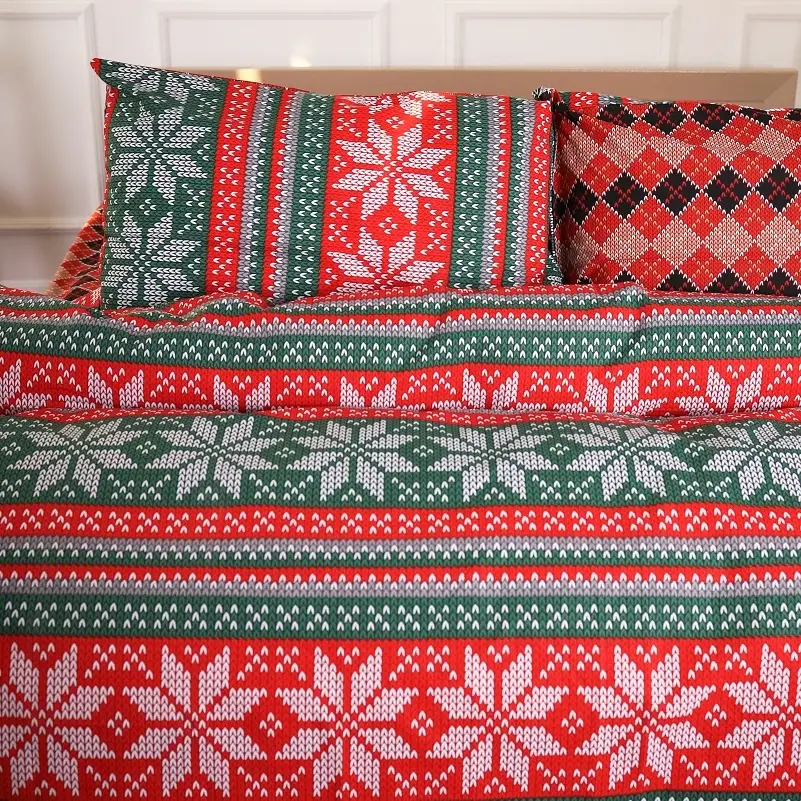 Наволочка MirSon Ranforce Elite 17-0659 Christmas 45х45 см червоно-зелена (2200009613005) - фото 3