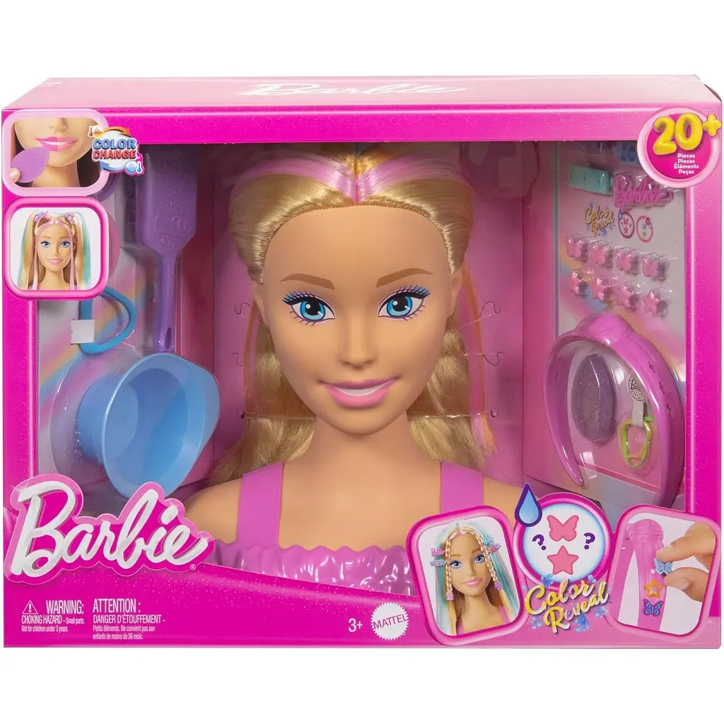 Лялька-манекен Barbie Кольорове перевтілення, для зачісок з аксесуарами (JFG81) - фото 2