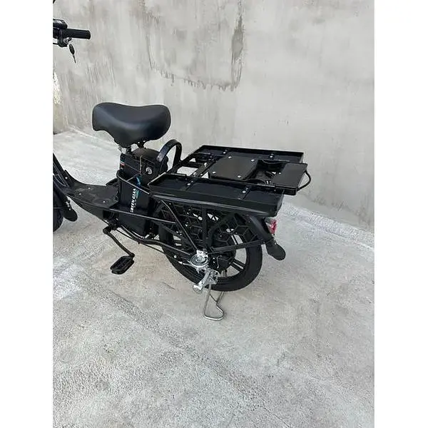 Электровелосипед Green Giant U18" 600W 48V 16Ah + складной багажник сиденье черный - фото 3