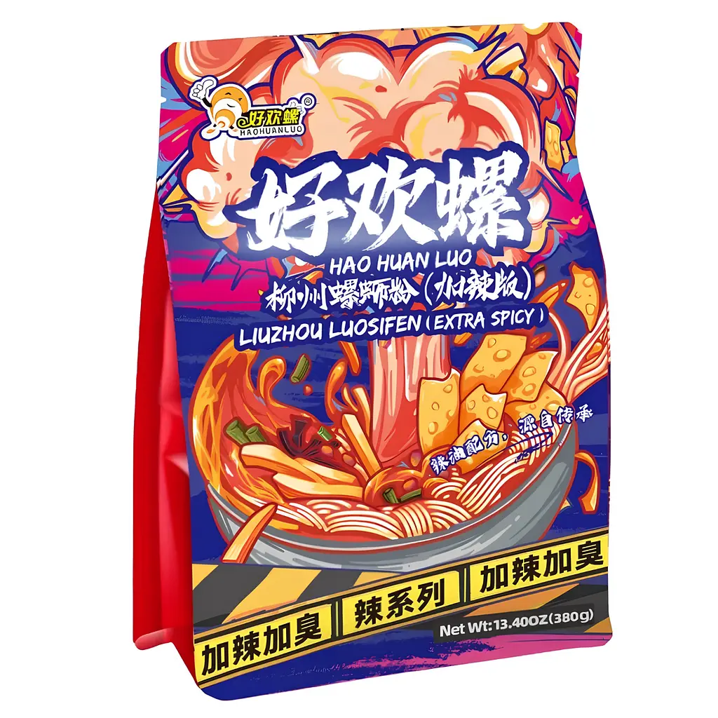 Рисова локшина Haohuanluo Liuzhou Luosifen Extra Spicy надгостра 380 г