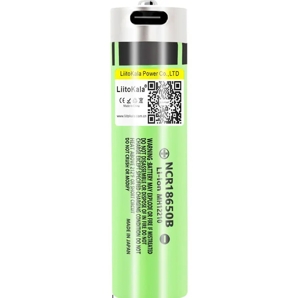 Акумулятор 18650 LiitoKala 3400mah Li-ion (Lii-USB-34B) - фото 2