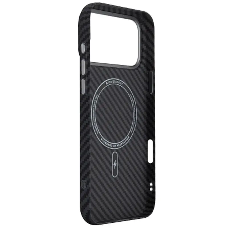 Чохол до мобільного телефона Armorstandart LikeCarbon2 MagCase Apple iPhone 17 Pro Max Carbon Black (ARM86259) - фото 4