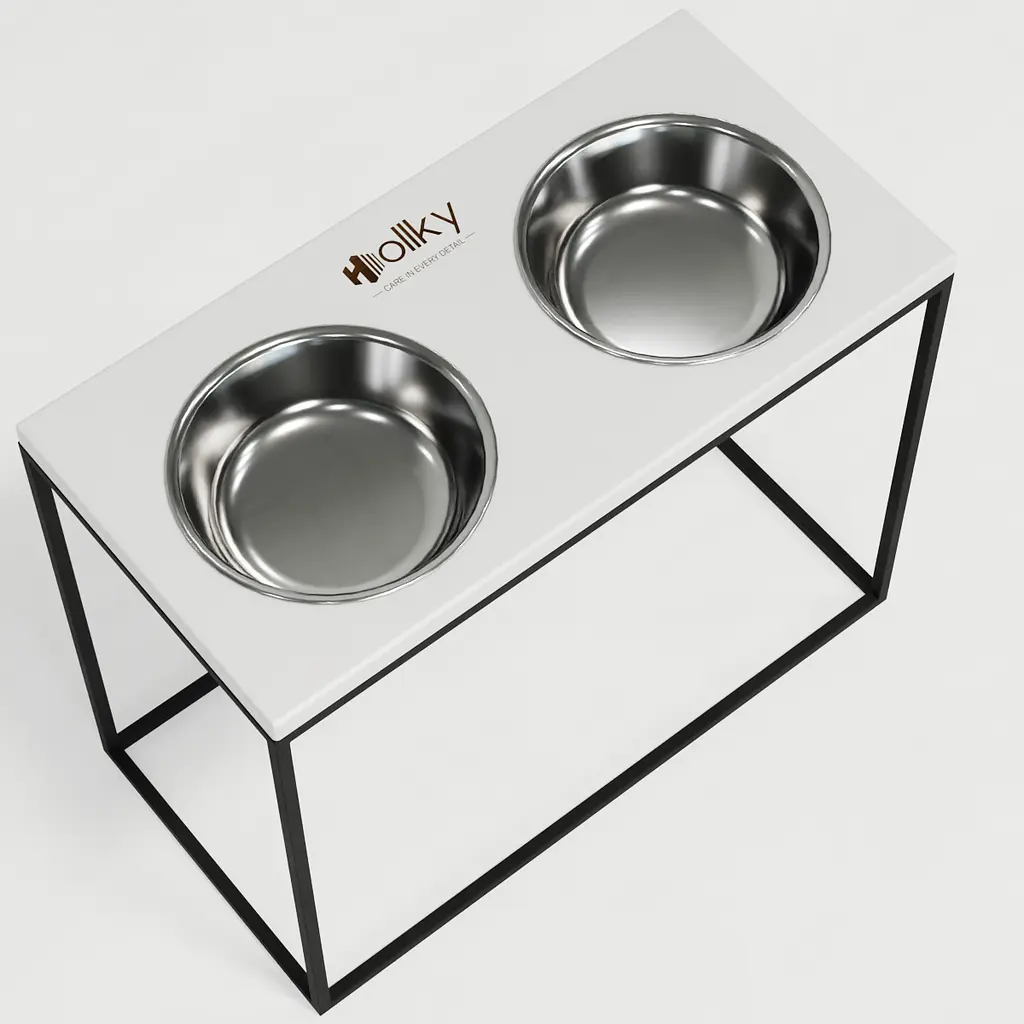 Hollky Base XL40 — миски на підставці для великих собак (2 × 1,8 л, висота 40 см) - фото 8