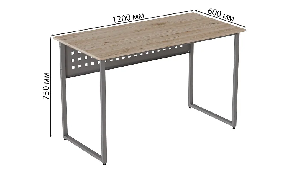 Комп'ютерний стіл Ferrum-decor Майк 75x120x60 сірий ДСП Дуб Сан-Марино 16мм (FRD-101780) - фото 6