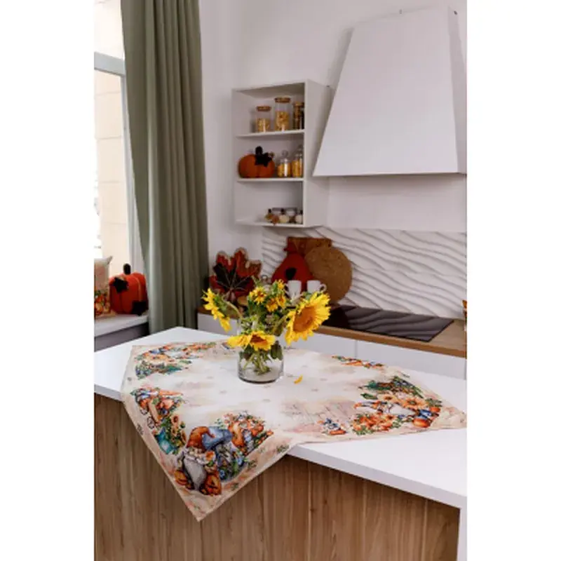Скатертина Прованс гобеленова Гарбузові гноми 135х350 (036250) - фото 8