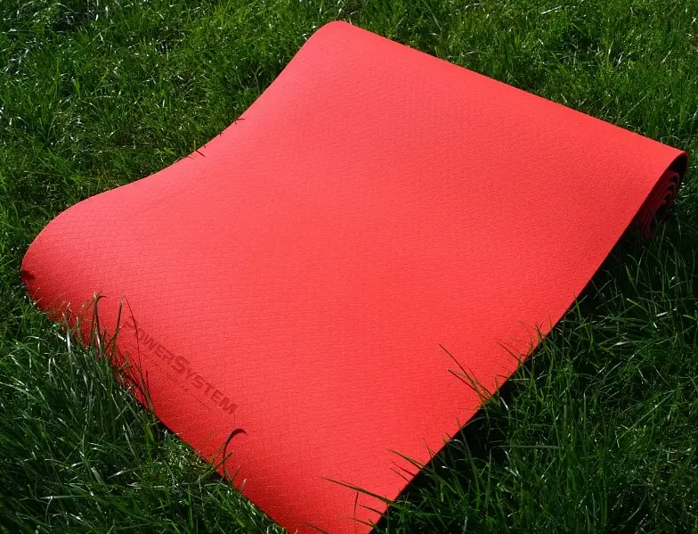Килимок для йоги та фітнесу Power System PS-4060 TPE Yoga Mat Premium Red (183х61х0.6) (4060RD-0) - фото 7