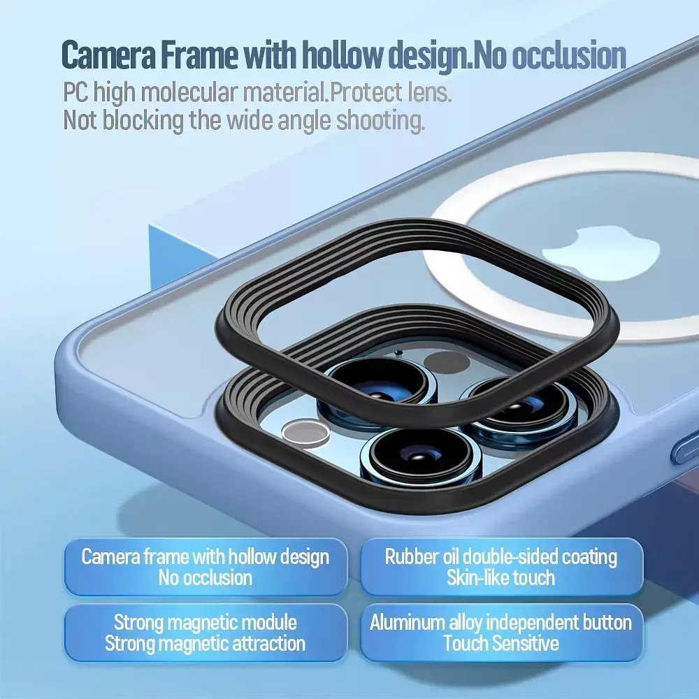Чохол Blueo Frosted Anti-Drop with MagSafe для Apple iPhone 14 Plus Black [84457] - фото 5