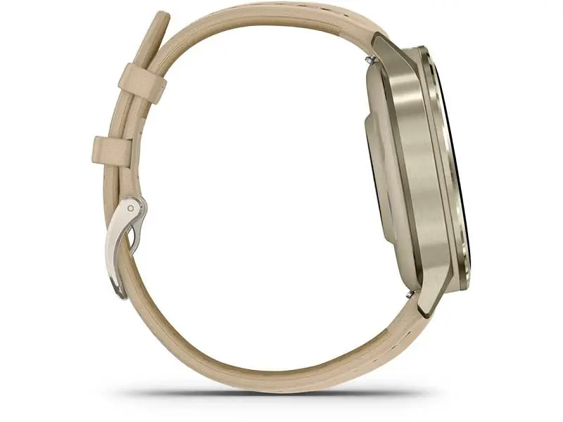 Смарт-годинник Garmin Venu 4 41 mm Lunar Gold with Light Sand Leather Band (010-03013-03) - фото 5