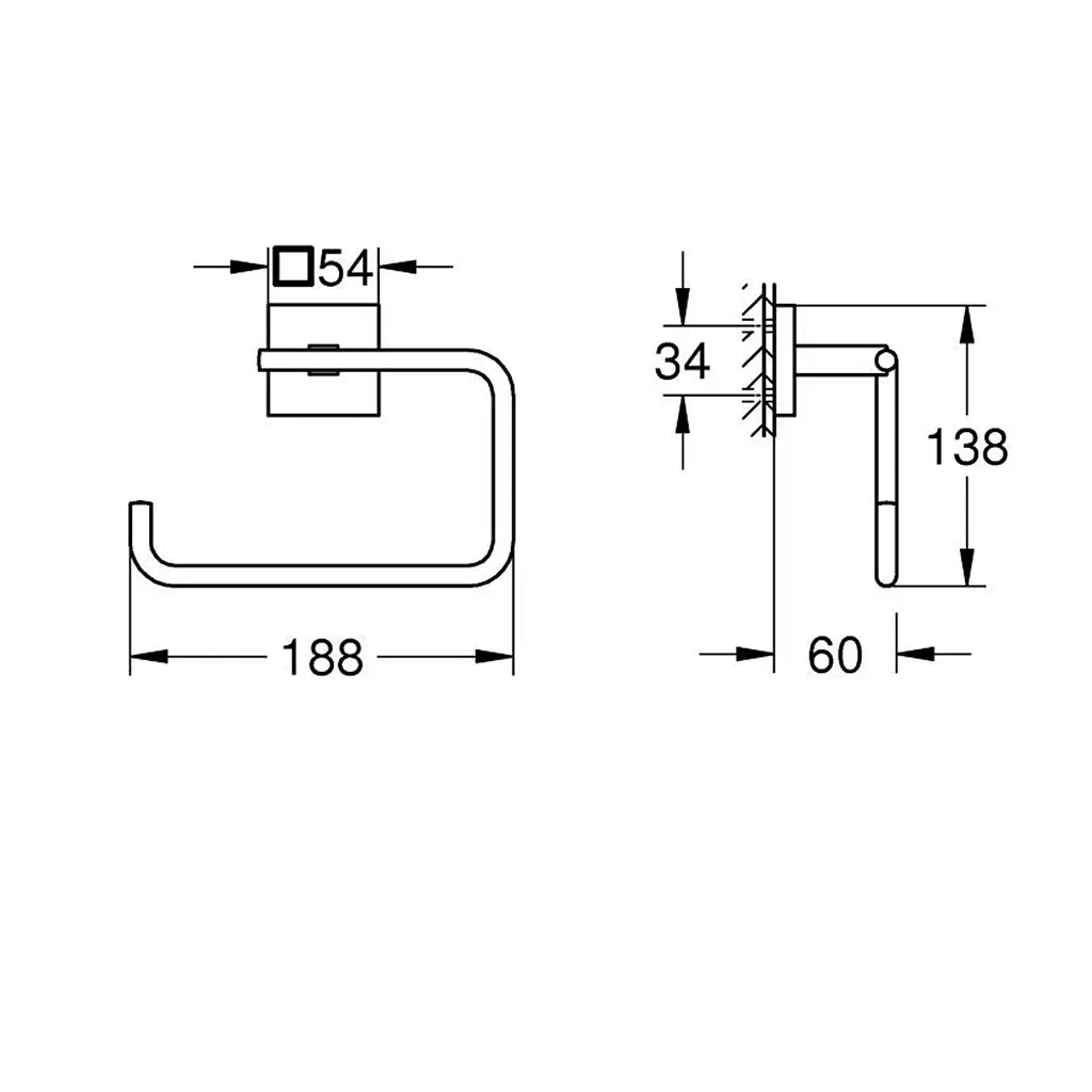 Тримач для рушників Grohe QuickFix Start Cube 40975000 хром - фото 2
