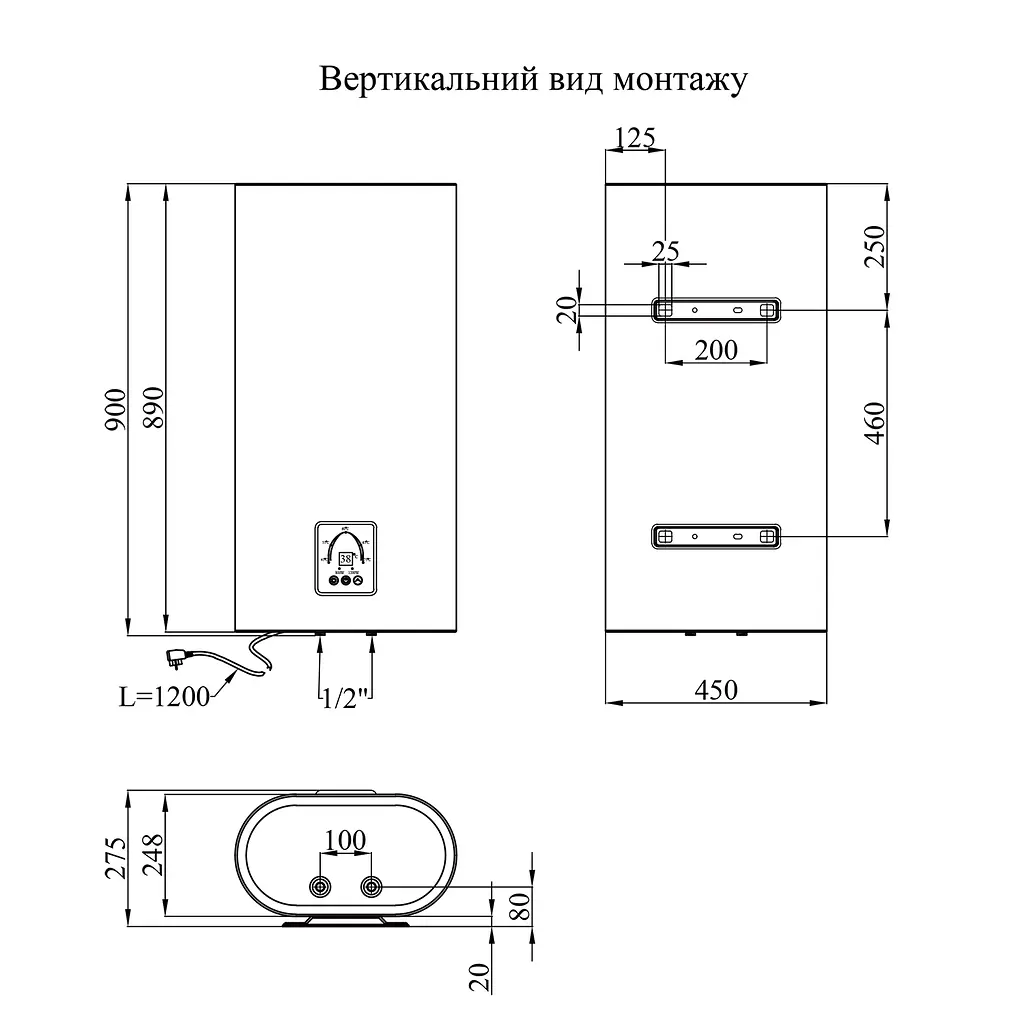 Водонагреватель Kroner Flacher K50F2-D с сухим ТЭНом CV031150 - фото 7