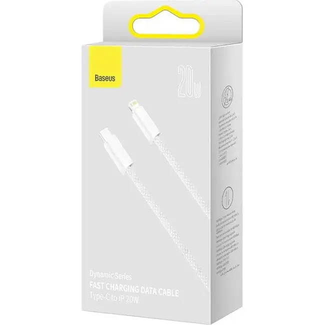 Кабель Baseus Dynamic Series Fast Charging Cable Type-C to Lightning 20W 2m CALD000102 White - фото 5