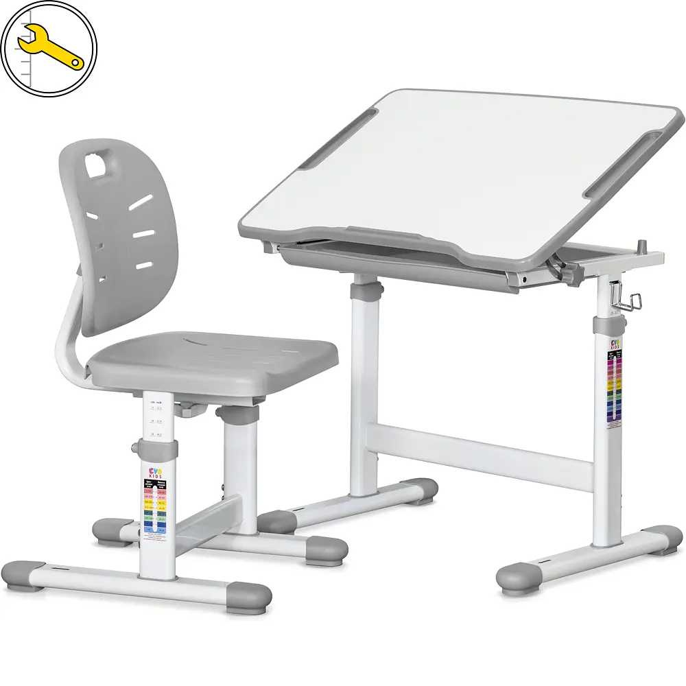 Комплект Evo-kids (стіл+стілець) Evo-05 Ergo Grey (арт. Evo-05 Ergo G)