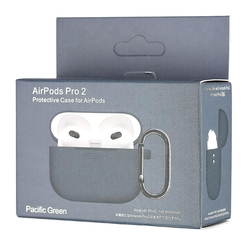 Чохол Silicone Case 1,2mm for AirPods Pro 2 Pacific зелений - фото 2