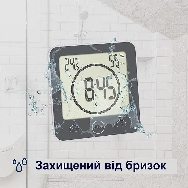 Годинник для ванної кімнати TFA 60400110 - фото 4