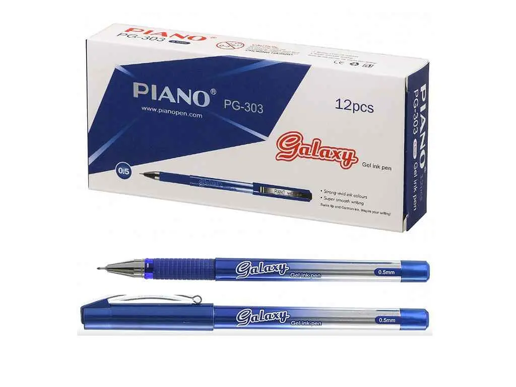 Ручка гелева PIANO синій, 0,5мм РG-303