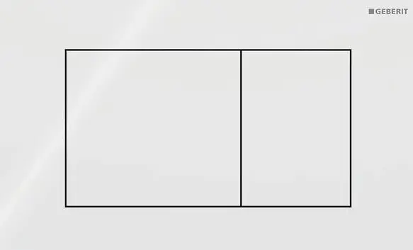 Клавіша змиву Geberit Sigma40 Square скло біле, Білий 115.629.SI.1