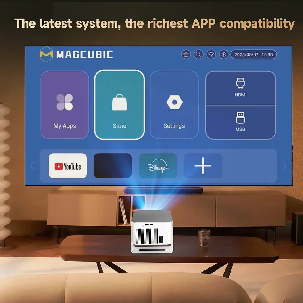 Смарт проектор с автофокусом Magcubic HY350 Max Android 14, chip H726, 8K24fps, 2GB/16GB Wi-Fi 2.4G/5G Обновленная версия Кинотеатр White (19033) - фото 9