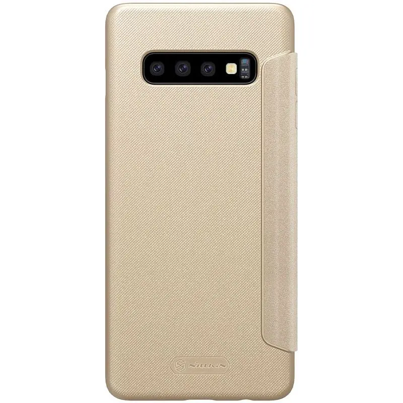 Чохол-книжка Nillkin Sparkle Leather Case Samsung Galaxy S10+ Gold - фото 2