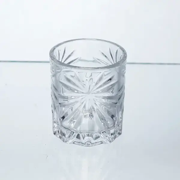 Набір чарок для настоянок Yiwu Rocks Glass 6 штук по 75 мл з рельєфним візерунком склянки для міцних напоїв з товстими стінками HP-17-8 - фото 2