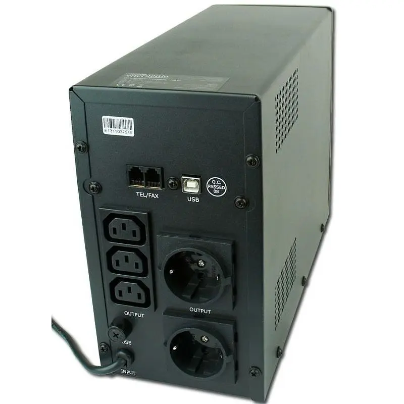 ДБЖ EnerGenie EG-UPS-034, LCD дисплей, USB порт, 1500 VA, чорний колір - фото 3