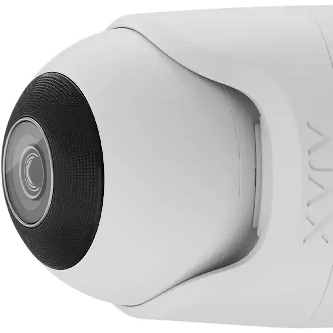 IP-камера Ajax дротова TurretCam, 5мп, 4мм, Poe, True WDR, IP 65, ІЧ 35м, аудіо, кут огляду 75°до 85°, купольна, біла - фото 3