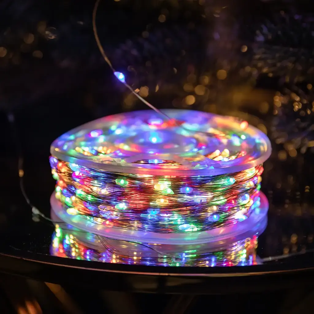 Гірлянда Роса нитка 2000 LED довжина 200 м з пультом від мережі, мультиколор GarlandoPro 2000L200MWML - фото 15